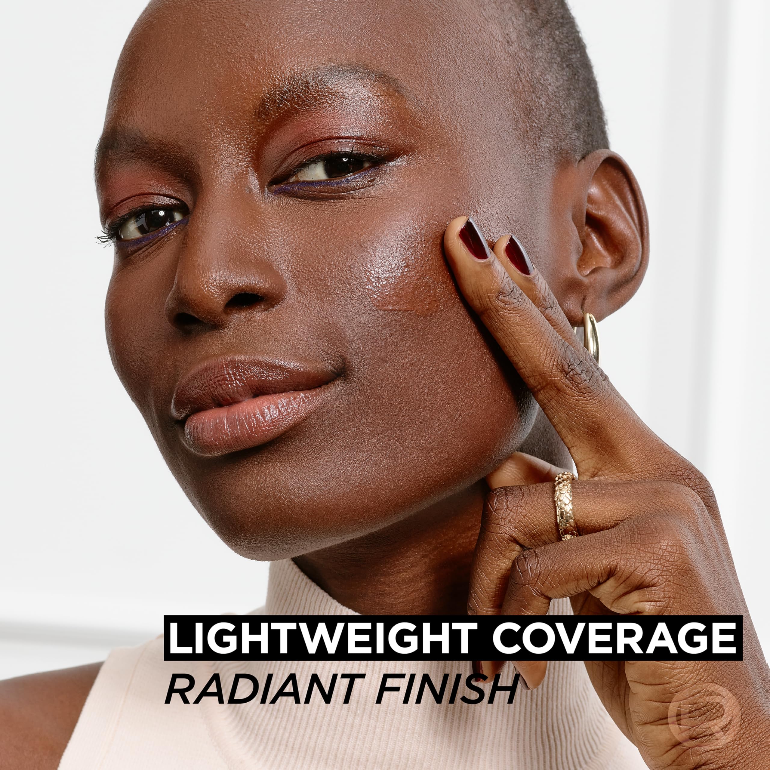 Application swatch showing smooth texture and hydrated look on skin