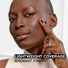 Application swatch showing smooth texture and hydrated look on skin