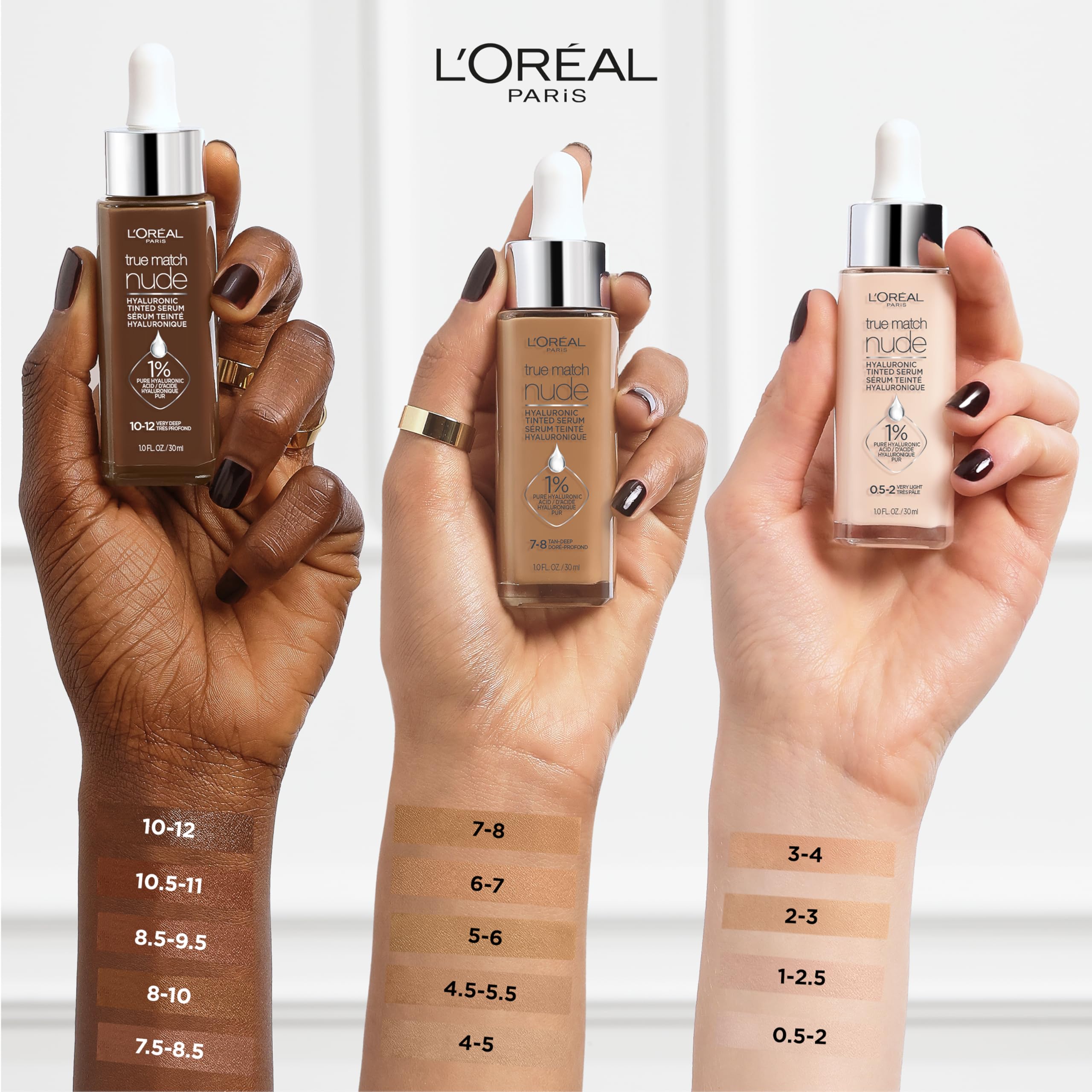 Model applying True Match shade 8.5-9.5 for even complexion