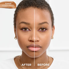 L'Oreal Paris True Match Nude Hyaluronic Serum Foundation swirl on skin demonstrating light coverage.