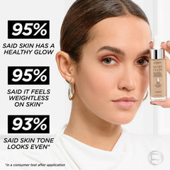 Vegan and fragrance-free icons on True Match Nude Hyaluronic Serum Foundation box