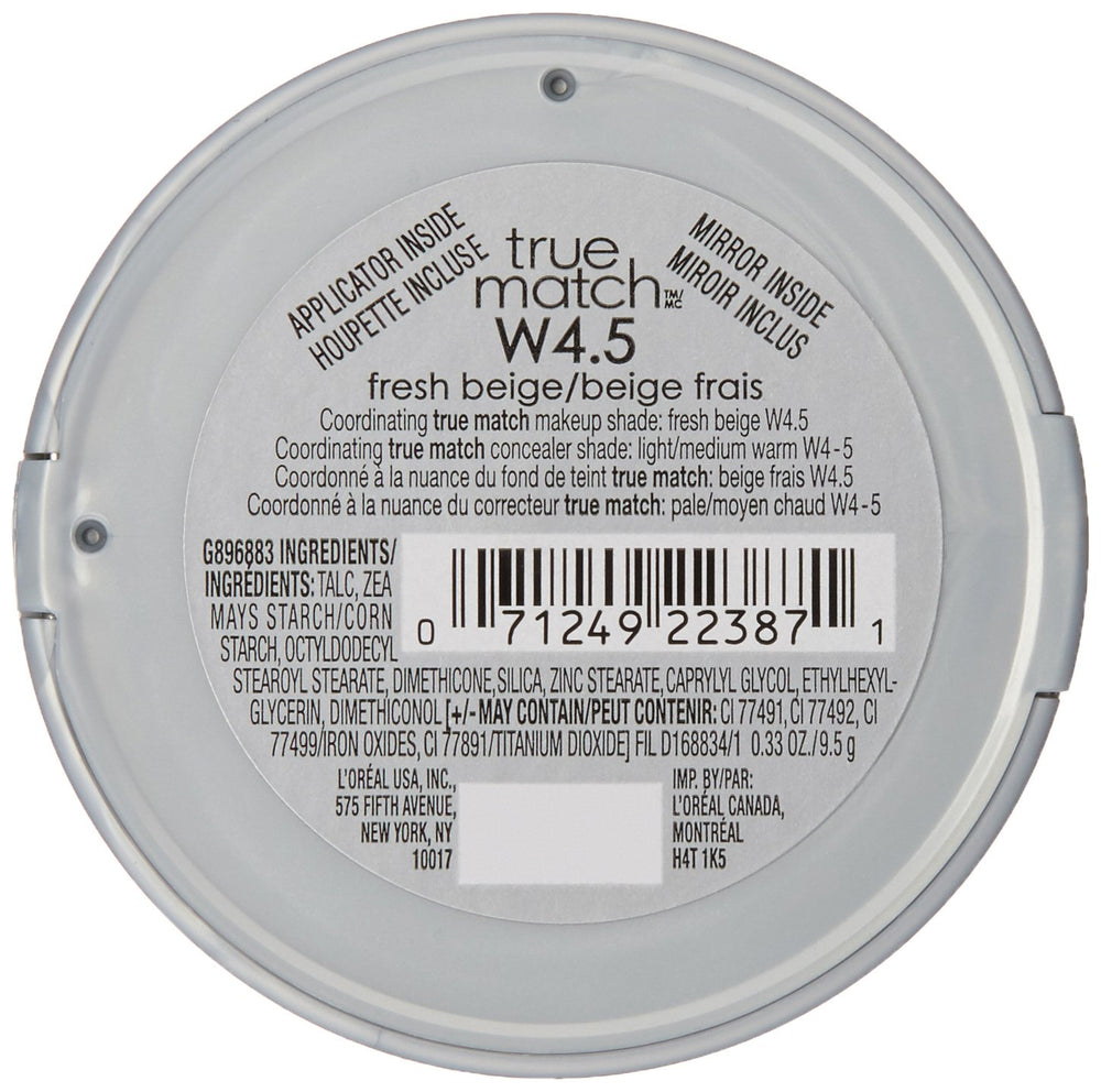 L'Oreal Paris True Match Powder mirror inside for easy on-the-go touch-ups.