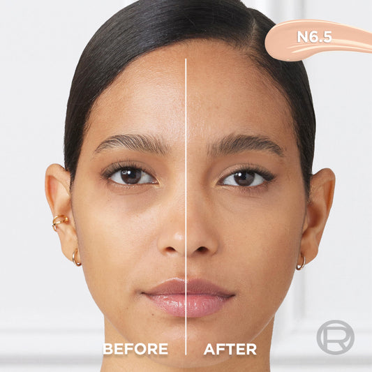 L'Oreal Paris True Match Radiant Serum Concealer applicator close-up demonstrates the flat tip for one-swipe coverage.