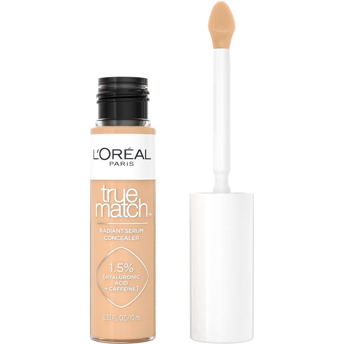 L'Oreal Paris True Match Radiant Serum Concealer bottle close-up for bright under-eyes