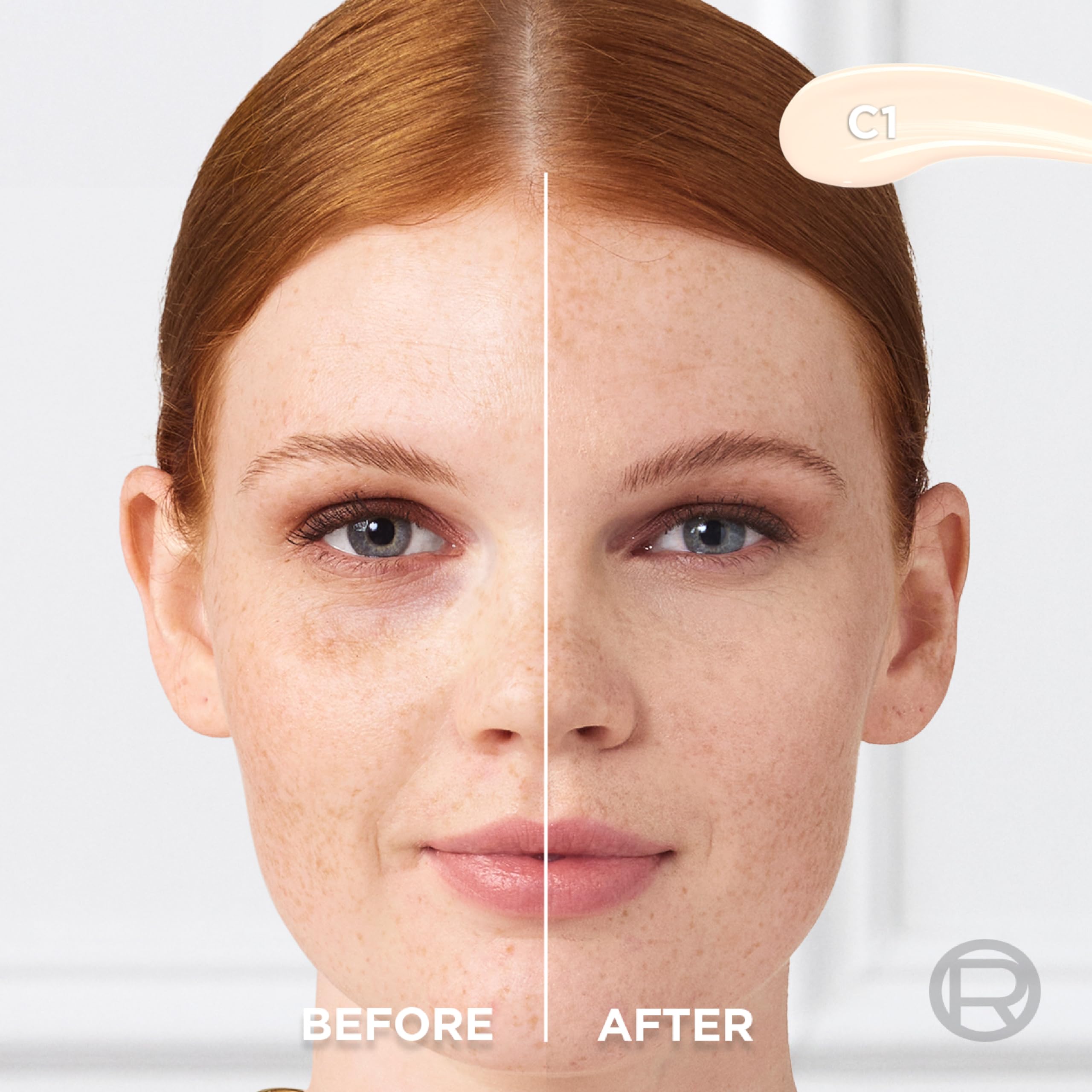 L'Oreal Paris True Match Radiant Serum Concealer flat-tip applicator in use