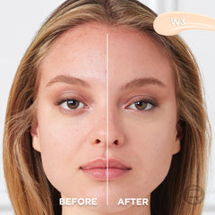 Close-up of the flat-tip applicator delivering precise one-swipe coverage.