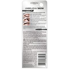 Swatch of Unbelieva-Brow in Black on skin showing natural tint.