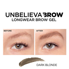 L'Oreal Paris Unbelieva-Brow shade display, including Dark Blonde, for natural results.