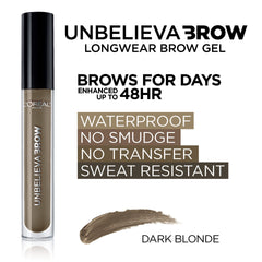 L'Oreal Paris Unbelieva-Brow worn during workouts or commutes without transfer.