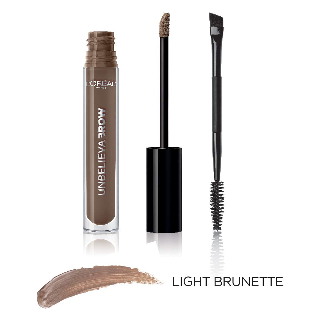 L'Oreal Paris Unbelieva-Brow brush tip applying tint on brows.