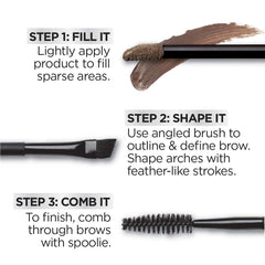 L'Oreal Paris Unbelieva-Brow brush tips apply even color.