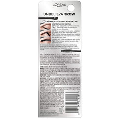 L'Oreal Paris Unbelieva-Brow no-smudge finish preserves natural color.