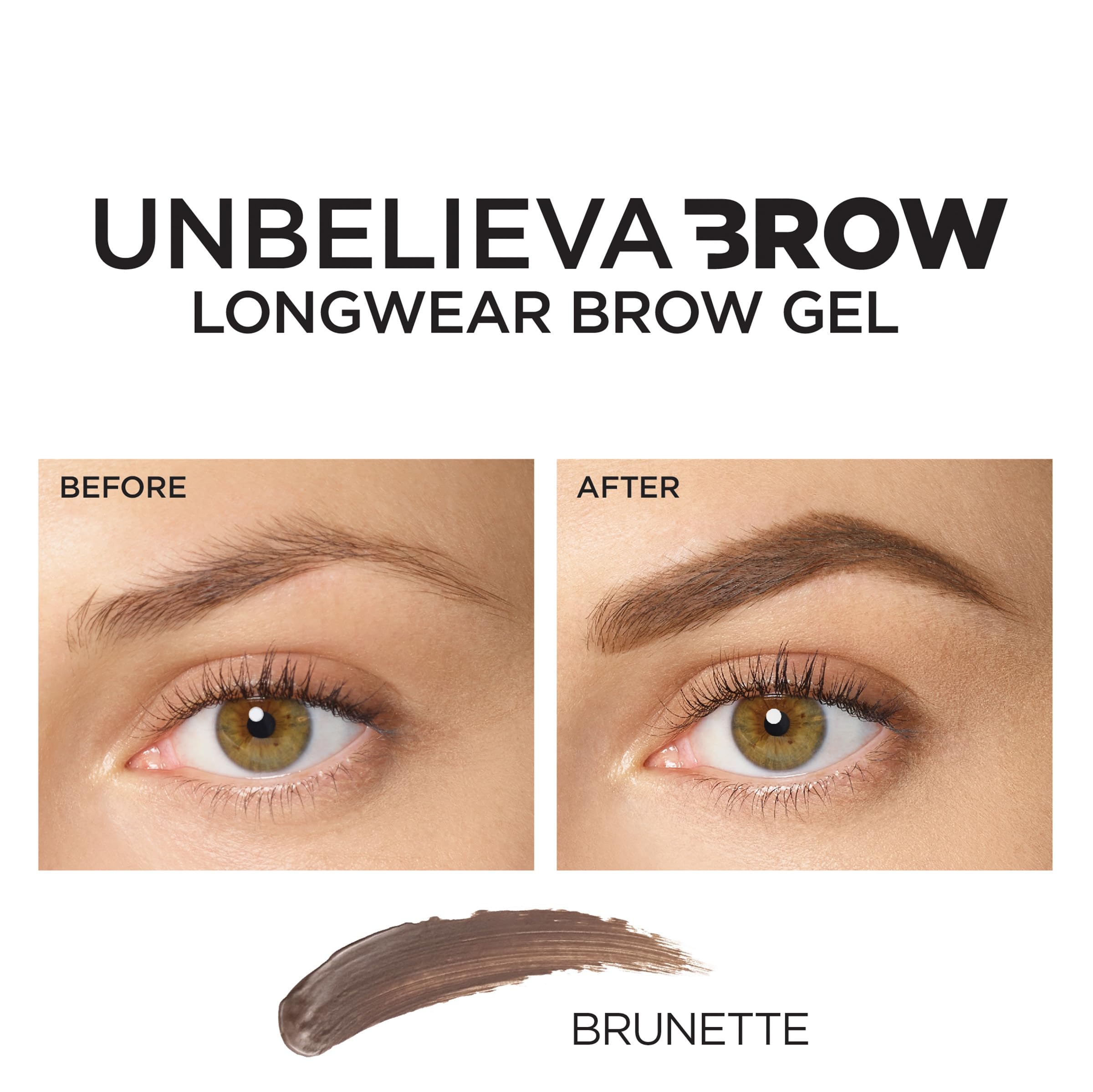 Unbelieva-Brow applies waterproof film to seal pigments on brow hairs.