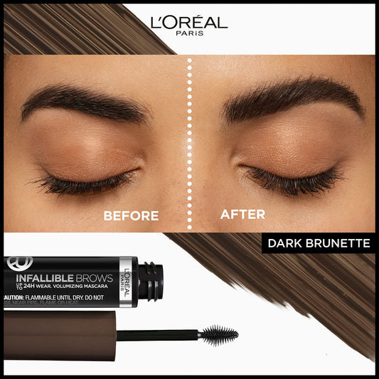 Close-up of the brow mascara wand highlighting the 3D micro-grip brush for precision.