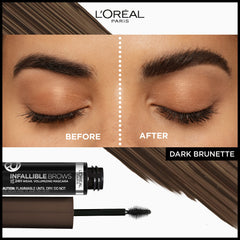 Close-up of the brow mascara wand highlighting the 3D micro-grip brush for precision.