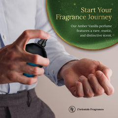 Amber-vanilla note visualized, signaling a warm, inviting core of the fragrance.