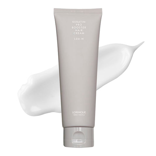 LORINIQUE Korean Keratin Leave-In bottle for deep nourishment and shine.