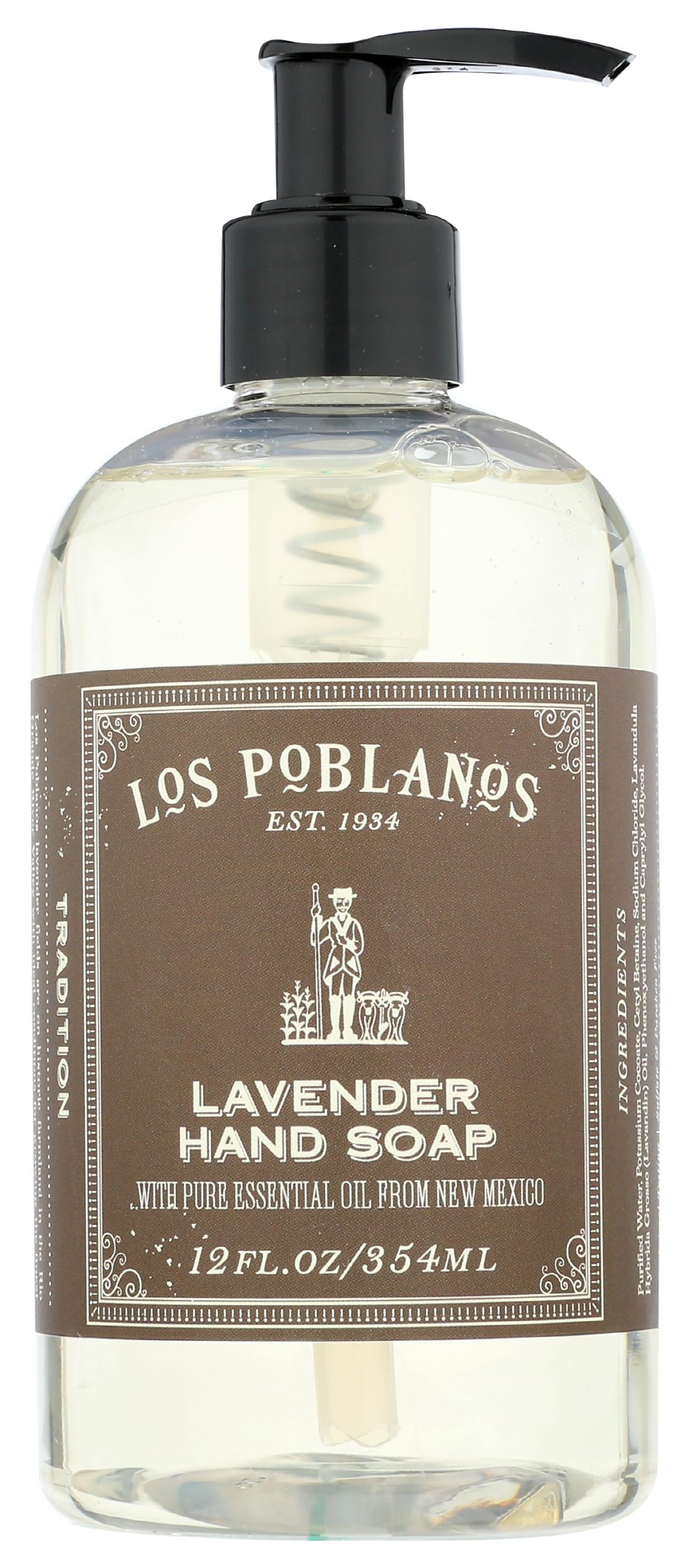 Los Poblanos Lavender Hand Soap bottle with calming lavender aroma