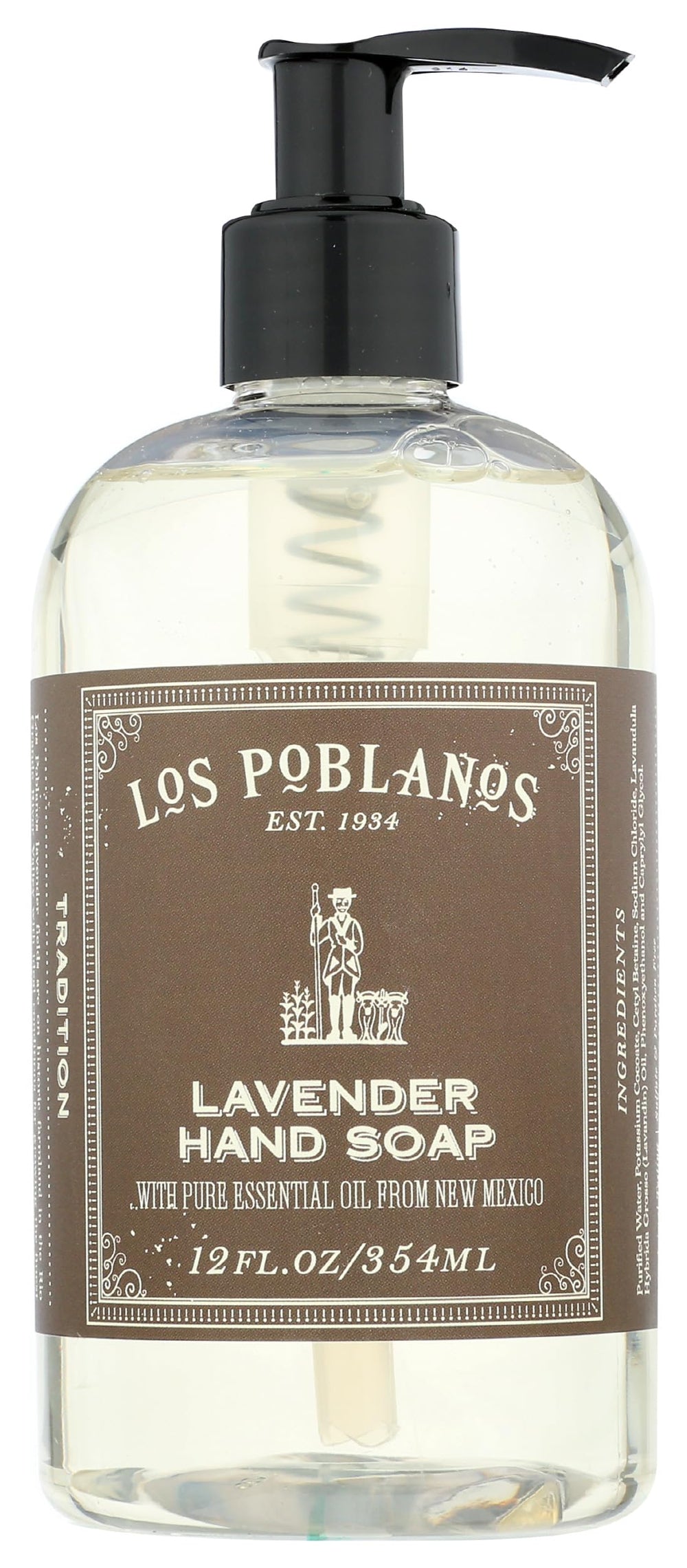 Los Poblanos Lavender Hand Soap bottle with calming lavender aroma