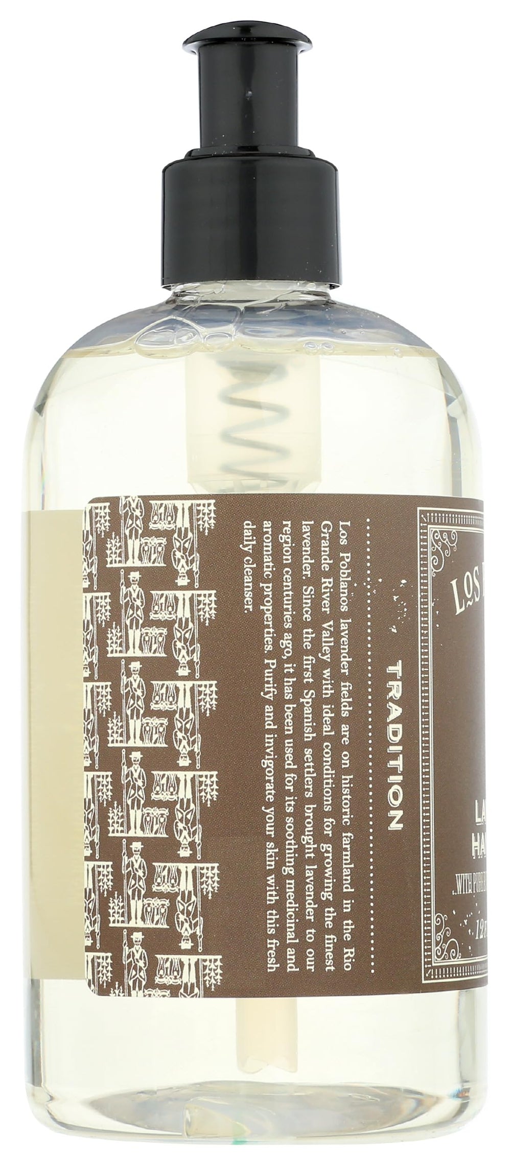 Los Poblanos Lavender Hand Soap label highlights natural scent