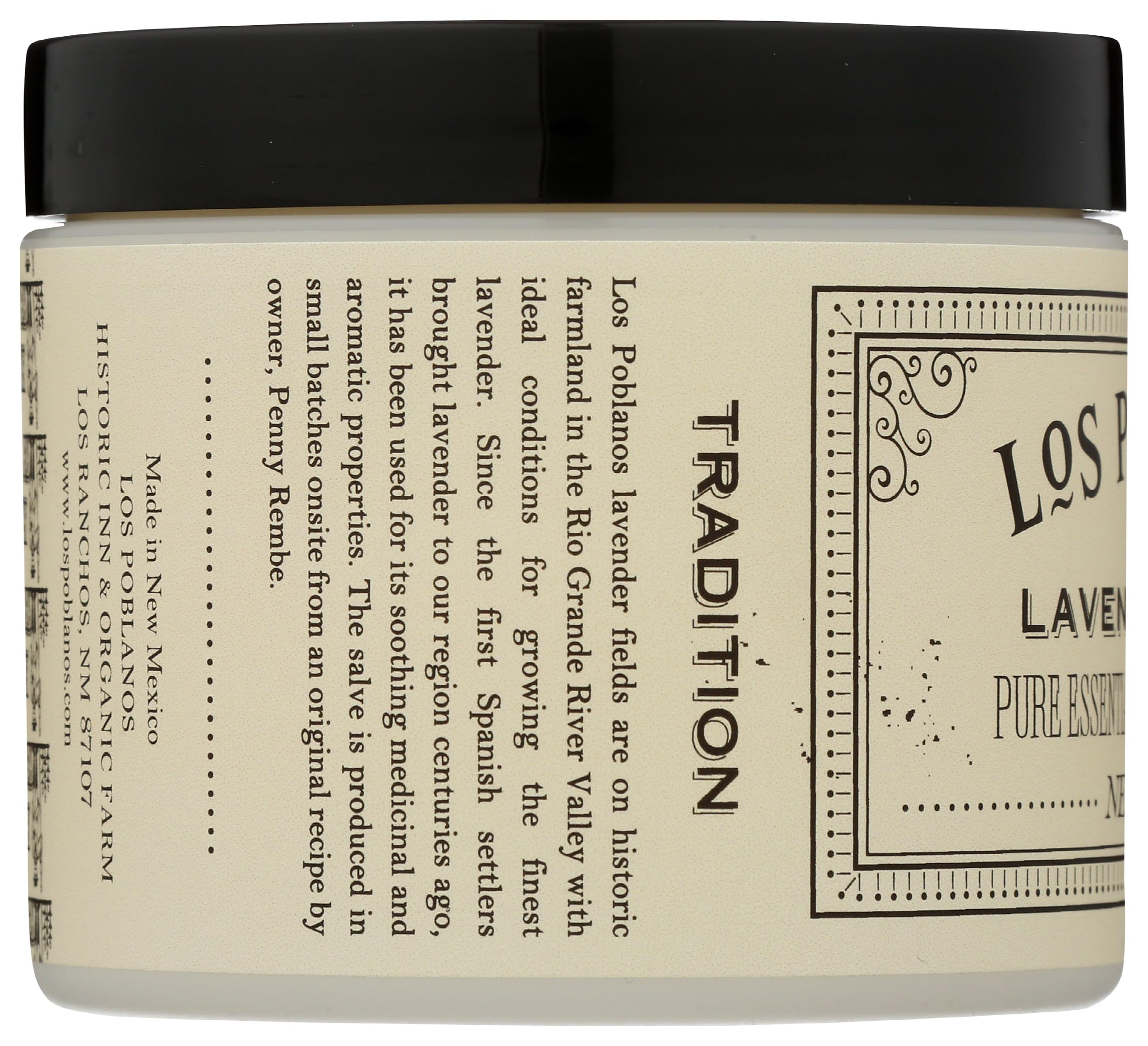 Los Poblanos lavender hand salve close-up on smooth skin after use