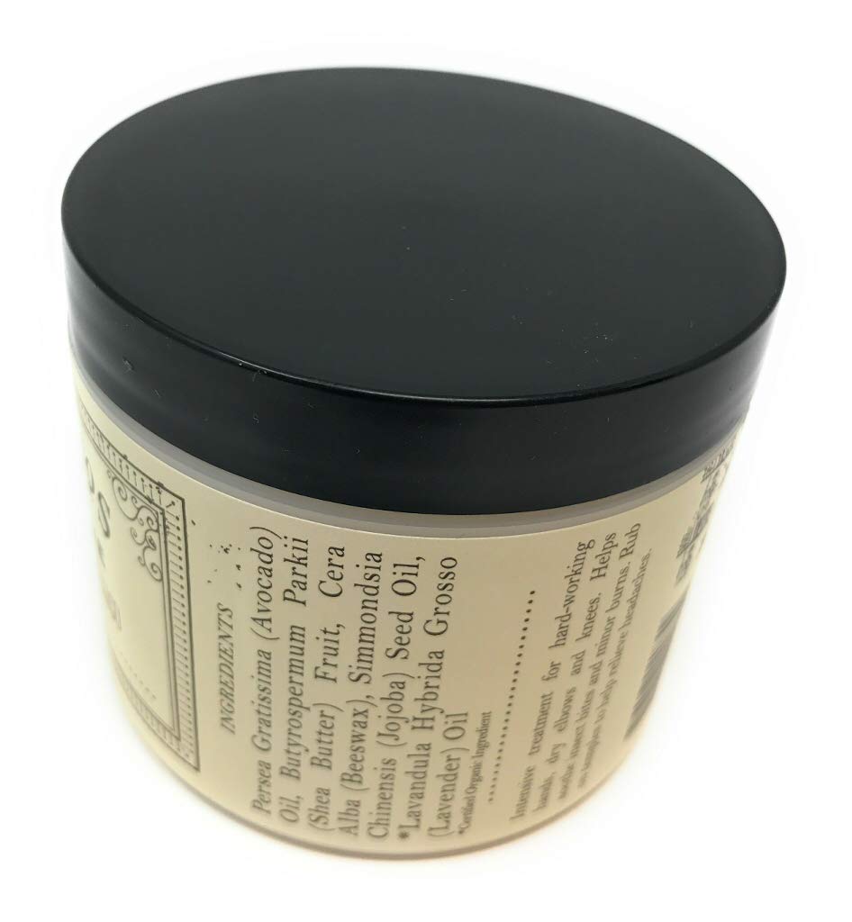 Los Poblanos lavender hand salve lavender flowers close-up evoking calming aromatherapy