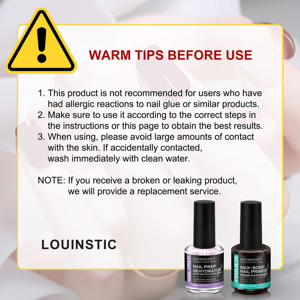 LOUINSTIC 2x15ml bottle set ideal for home or salon use.