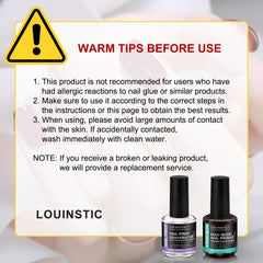 LOUINSTIC 2x15ml bottle set ideal for home or salon use.