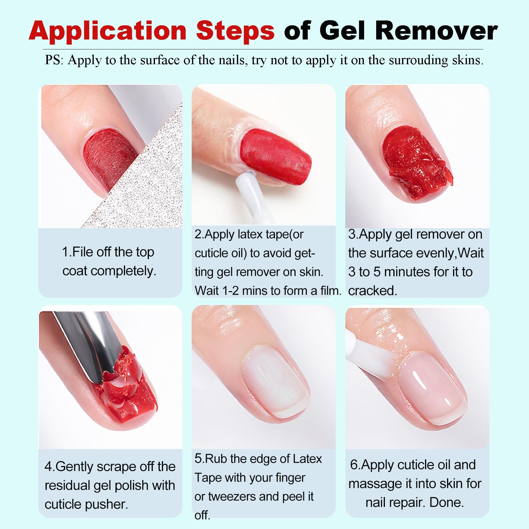 LOUINSTIC final removal result showing clean nails ready for next step.