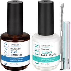 LOUINSTIC gel nail polish remover bottle for quick at-home gel removal.