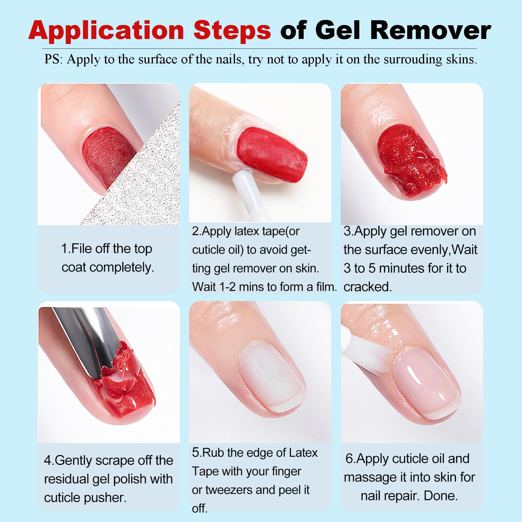 Louinstic gel remover demonstrated for comfortable at-home use.