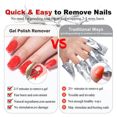 LOUINSTIC natural nails after removal look hydrated and healthier.