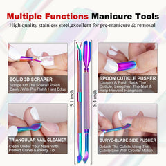 Close-up of controlled gel remover application on nails.