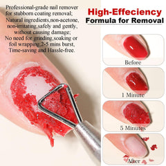 LOUINSTIC wrap-free removal action highlights quick polish lift.