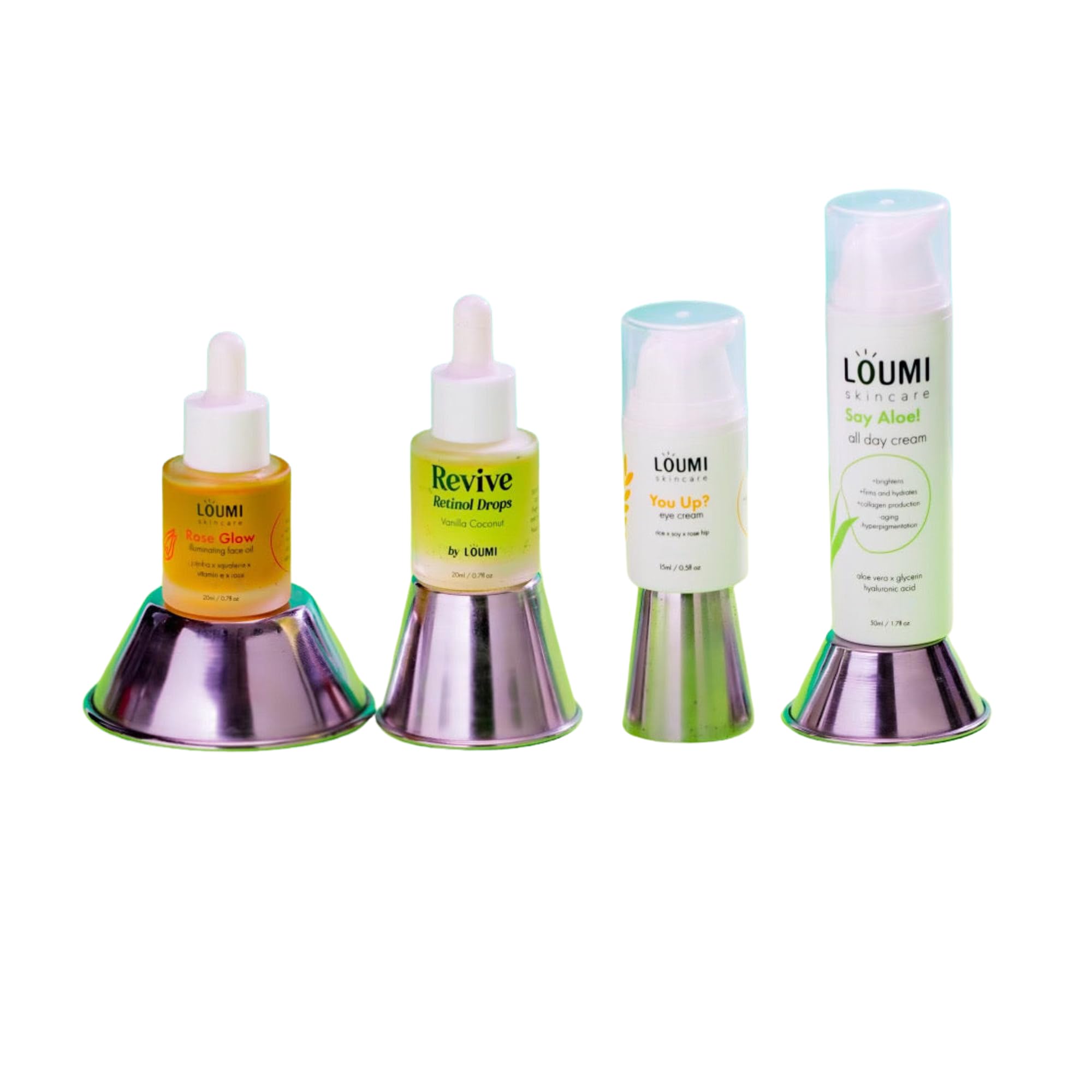 LOUMI Skincare Glow Pack All Day Cream jar delivering deep hydration and smooth texture