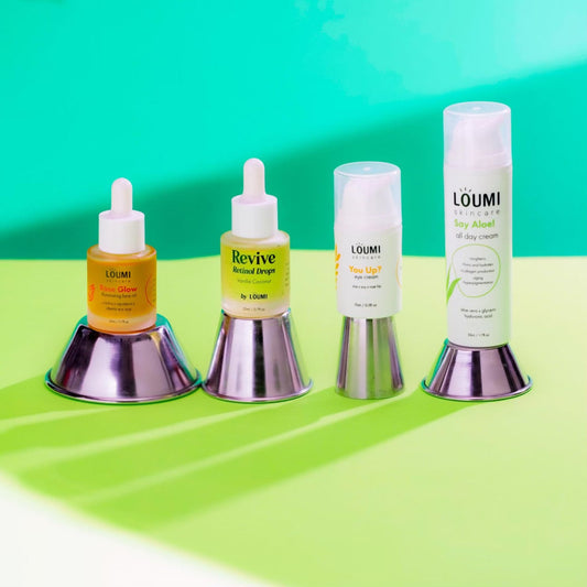 LOUMI Glow Pack You Up Eye Cream tube brightening and refreshing under-eye area