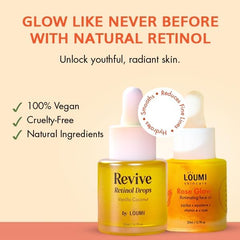 LOUMI Skincare vegan and cruelty-free badge emphasizes clean beauty