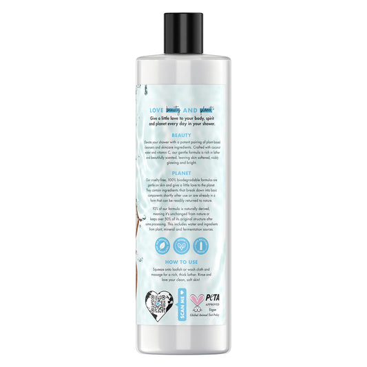 Love Beauty and Planet vitamin C lather shows brightening shower routine.