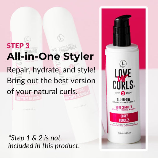 Love Ur Curls anti-frizz curl cream dispense for smooth, manageable curls