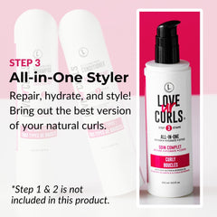 Love Ur Curls anti-frizz curl cream dispense for smooth, manageable curls