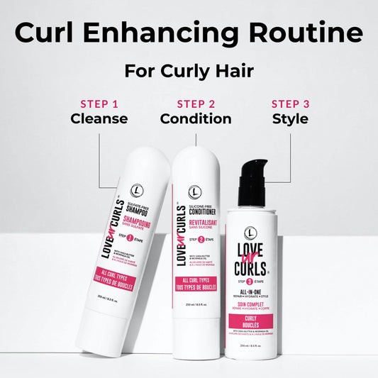 Love Ur Curls conditioner bottle for detangling and soft definition