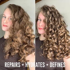 Love Ur Curls detangling conditioner in action smoothing knots