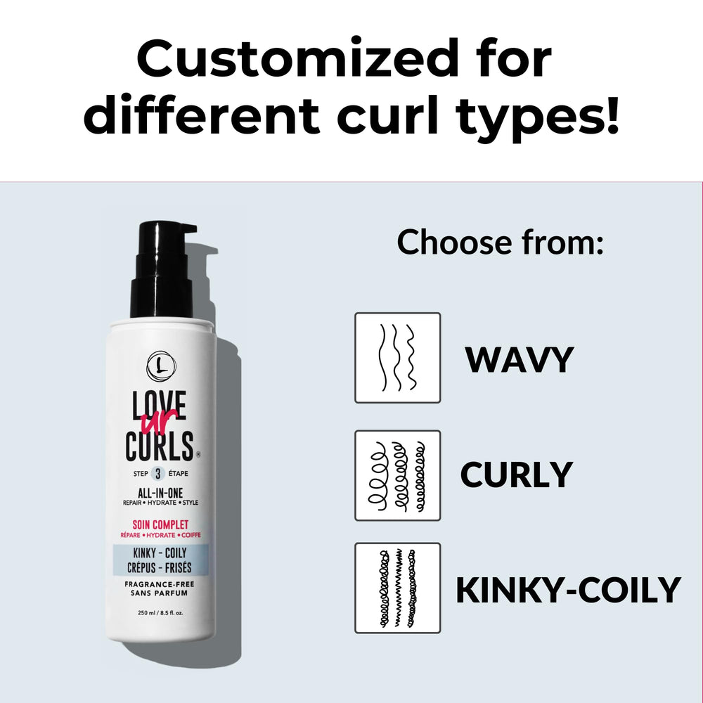 Love Ur Curls fragrance-free curl cream defines kinky-coily coils with a soft finish.