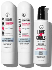 Love Ur Curls fragrance-free shampoo bottle for gentle cleansing.