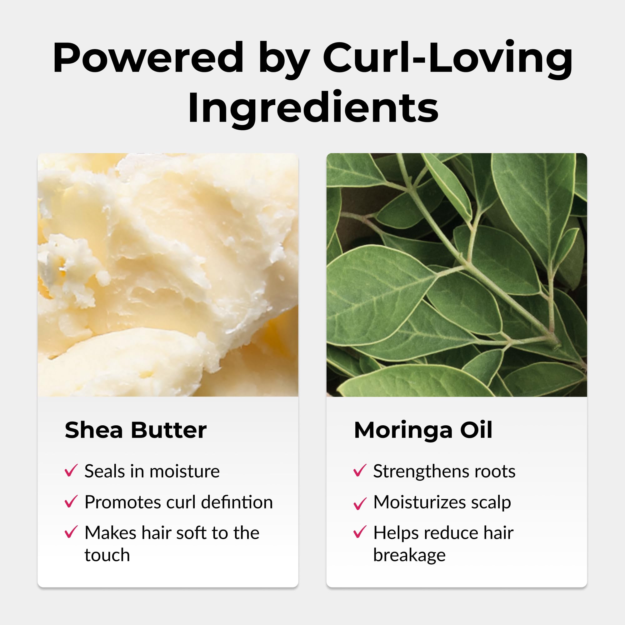 Love Ur Curls ingredient list label focuses on clean, vegan formulas