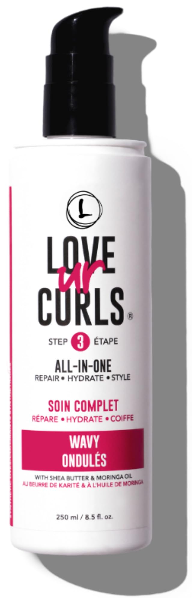 Love Ur Curls LUS All-in-One Styler bottle front for quick wave definition