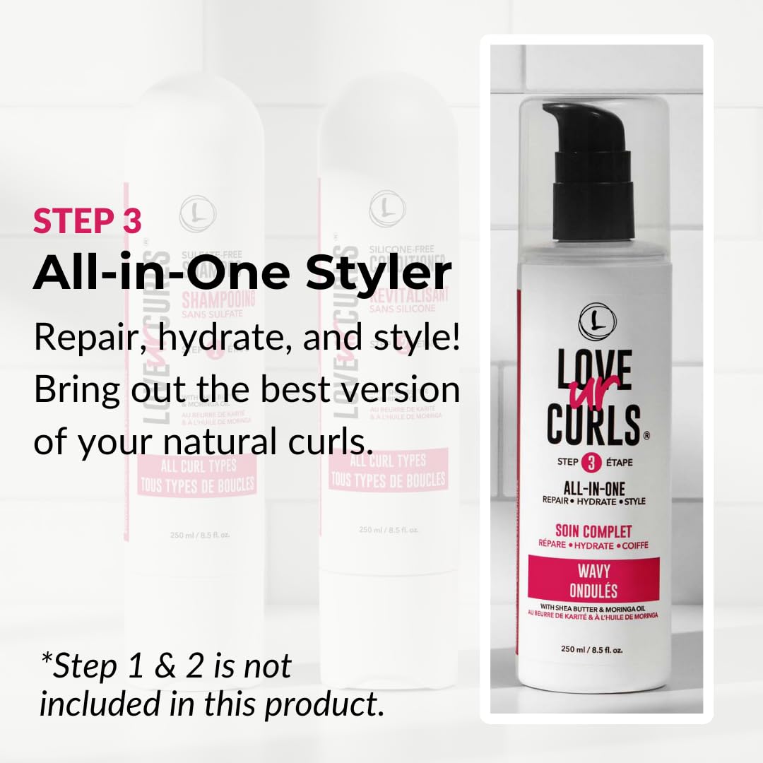 Love Ur Curls LUS bottle pump for easy application and shine