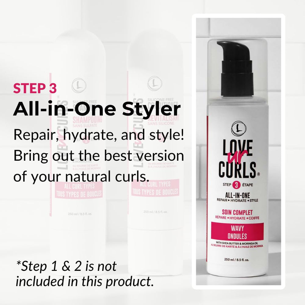 Love Ur Curls LUS bottle pump for easy application and shine