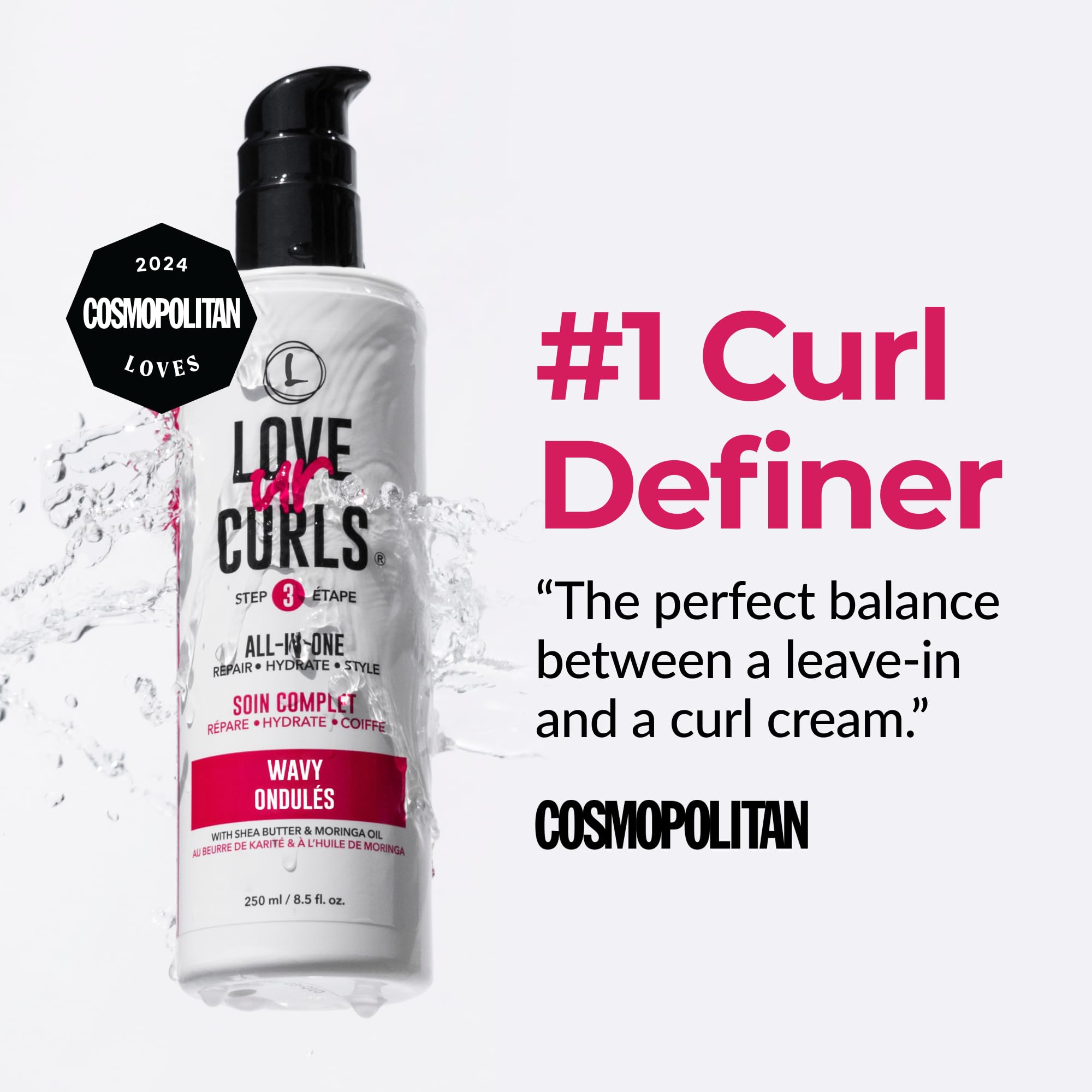 Close-up of textured waves using Love Ur Curls LUS All-in-One Styler