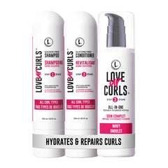 Love Ur Curls shampoo bottle pour for gentle cleansing on waves